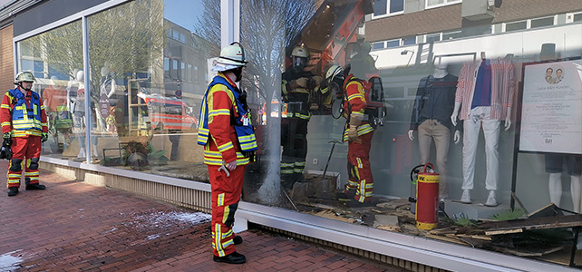 Feuer im Schaufenster